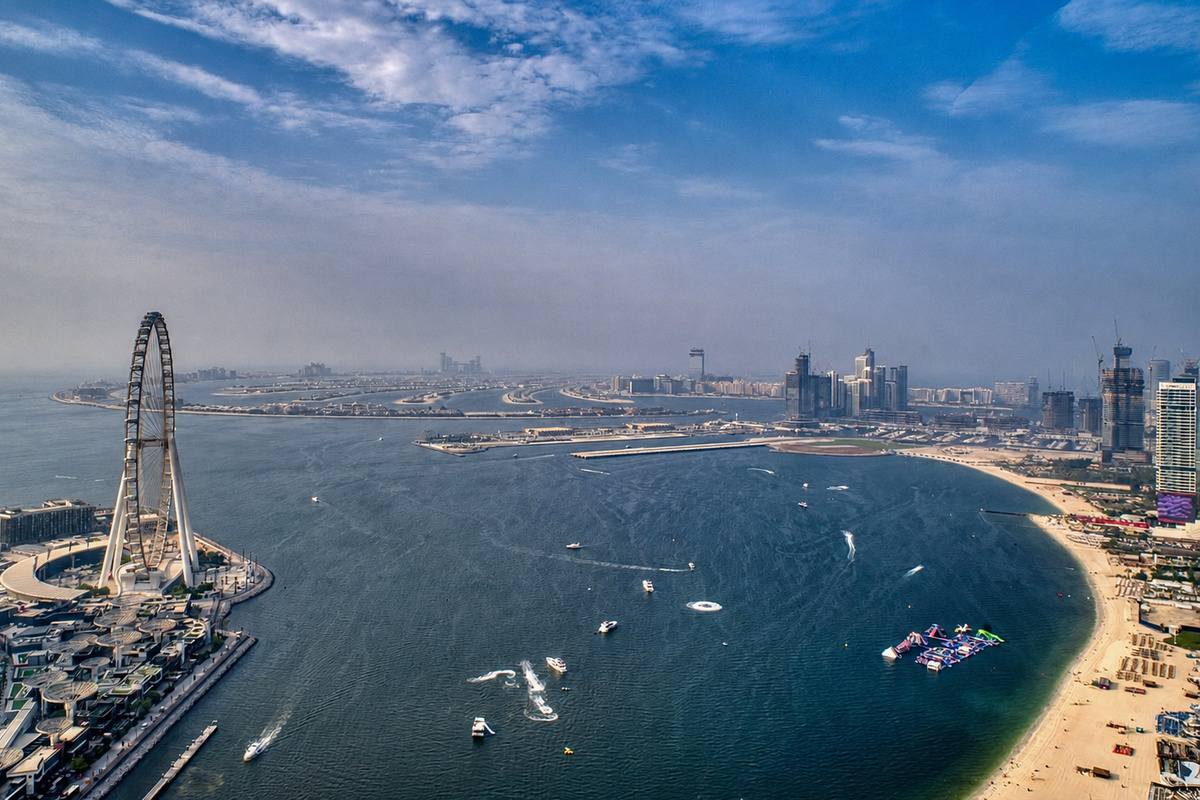 Panoramic view from balcony