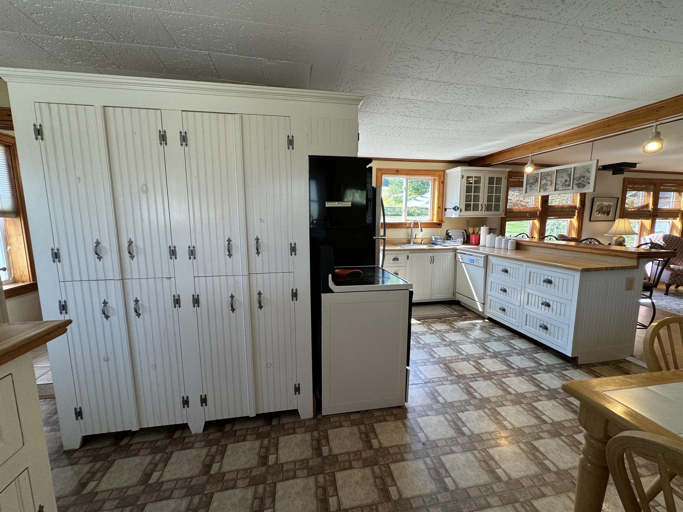 Plenty of built cabinetry