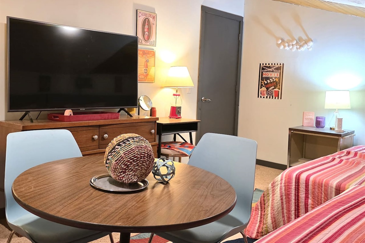 Upstairs movie lounge bedroom