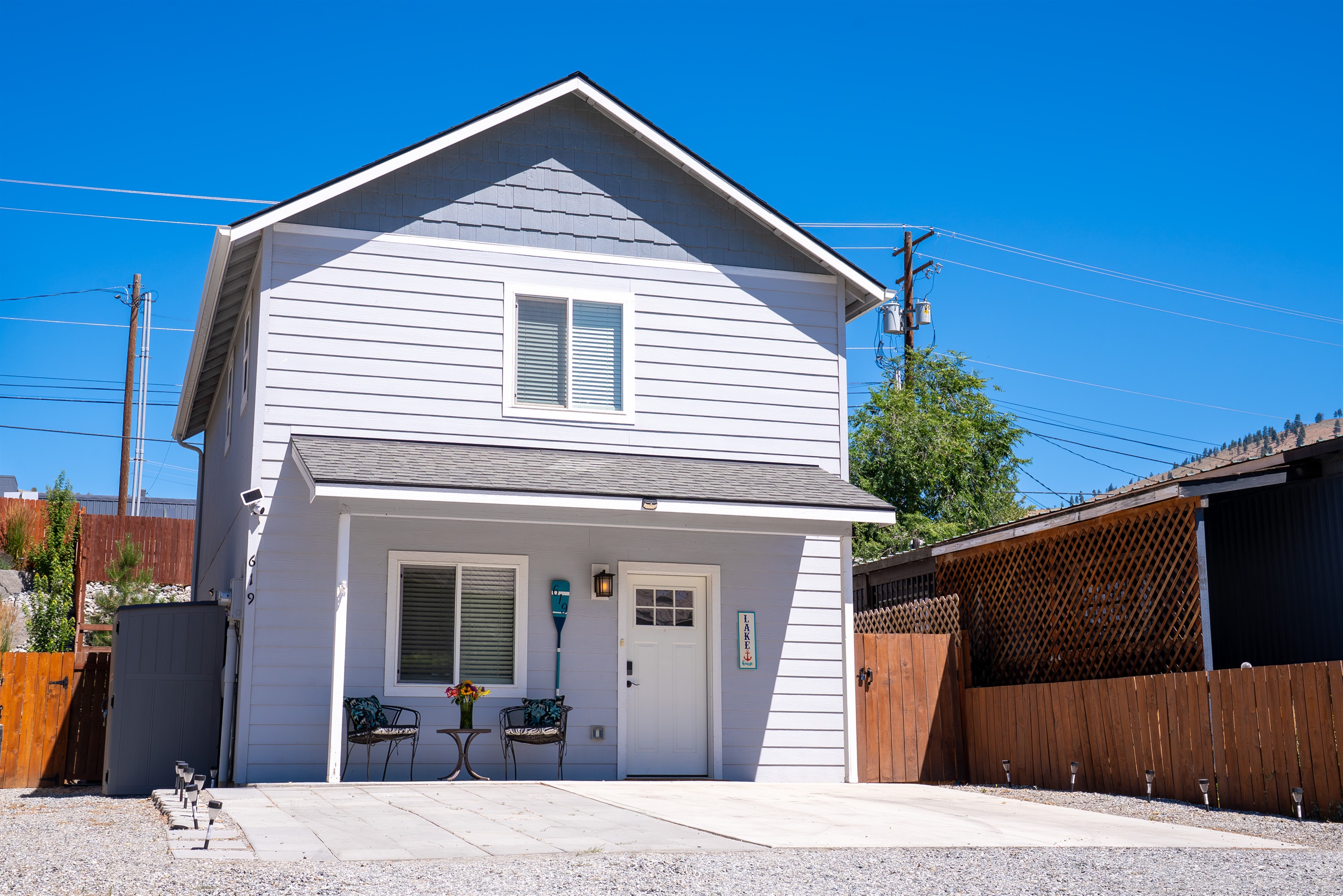 Front view of the home - summer time