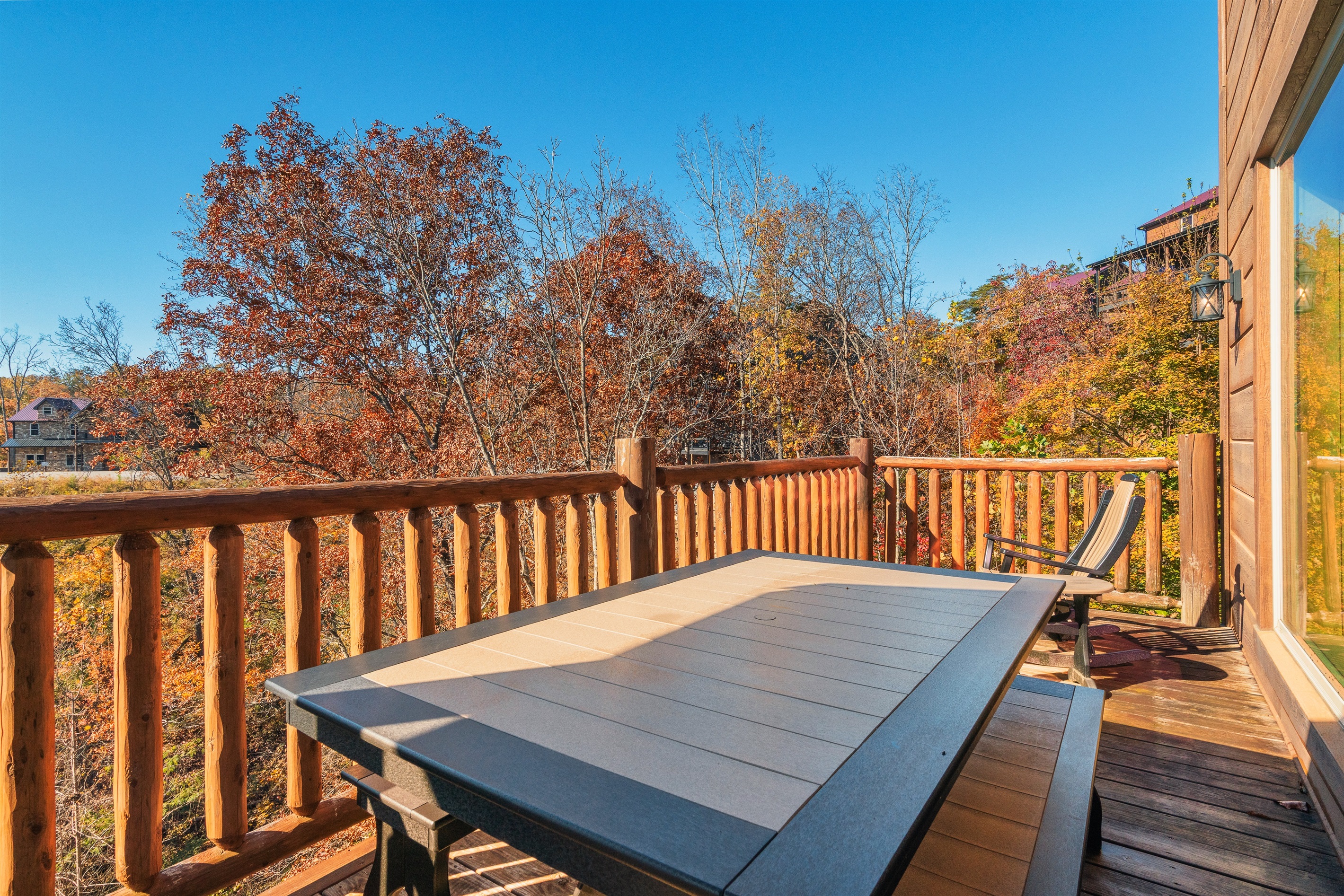 1st floor porch/balcony with plenty of seating and views