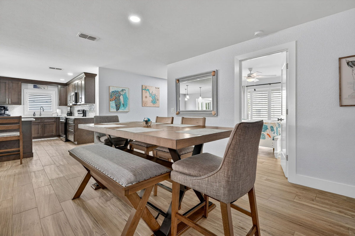 Kitchen and dining open layout