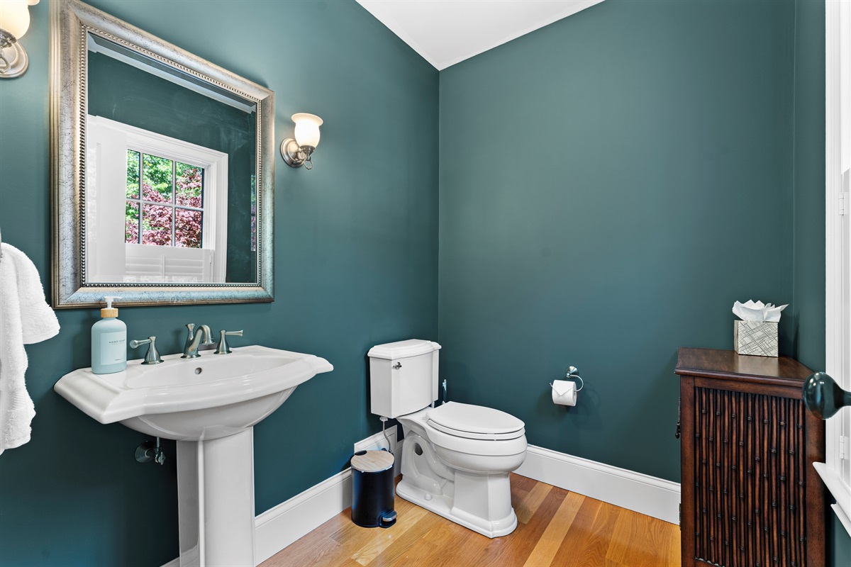 Conveniently located half bath for quick, easy access.