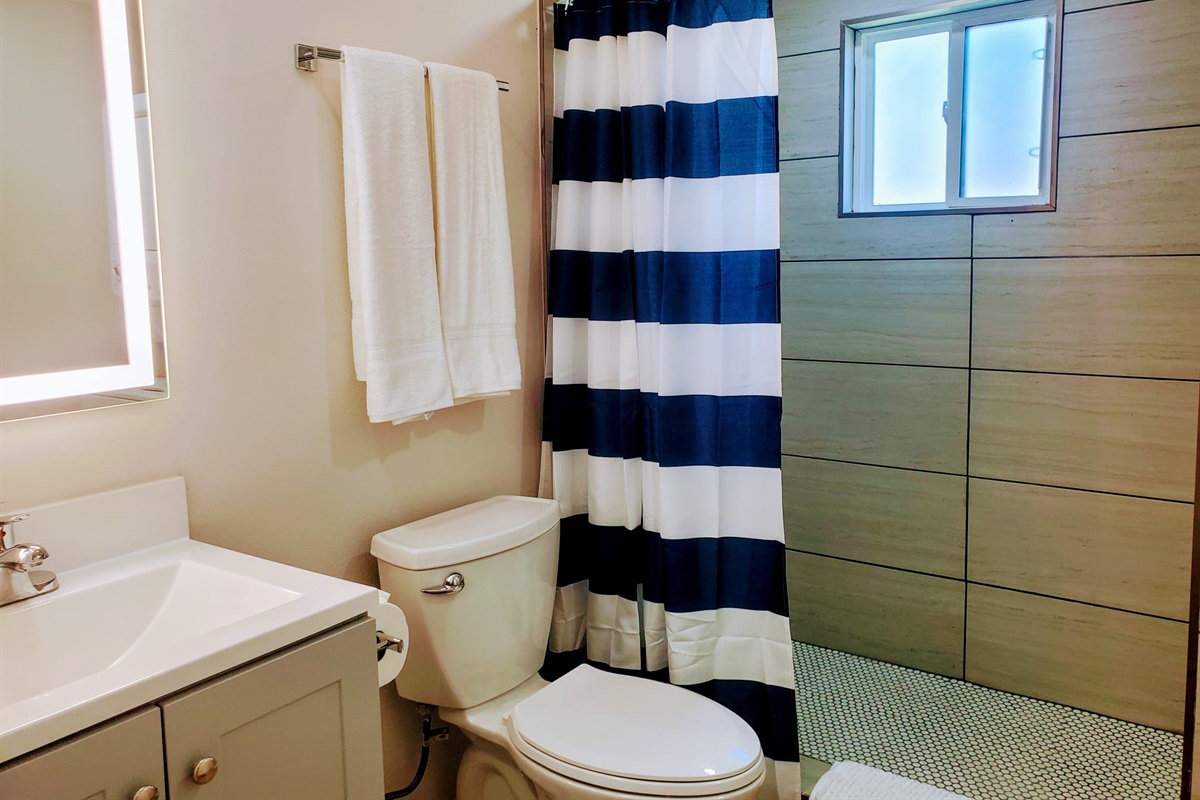 Perfect bathroom with Comfortable shower