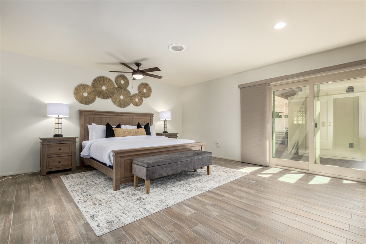 Primary bedroom - king bed w/ smart TV