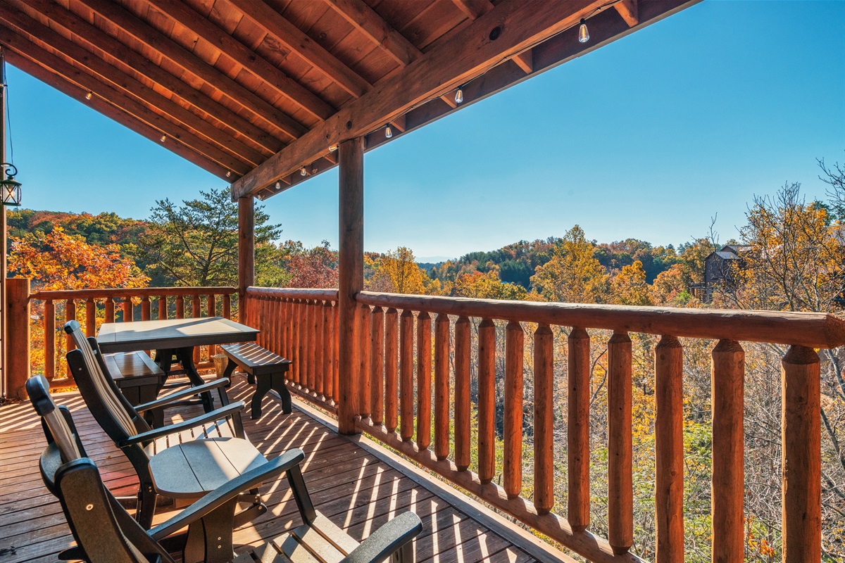 So much outdoor space to take in the views and peaceful surroundings