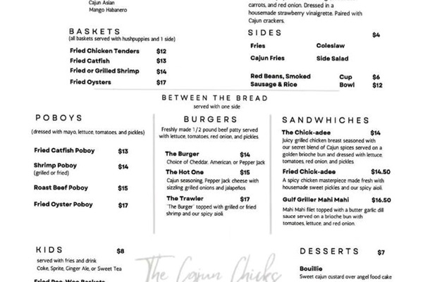 Menu @ Beach House