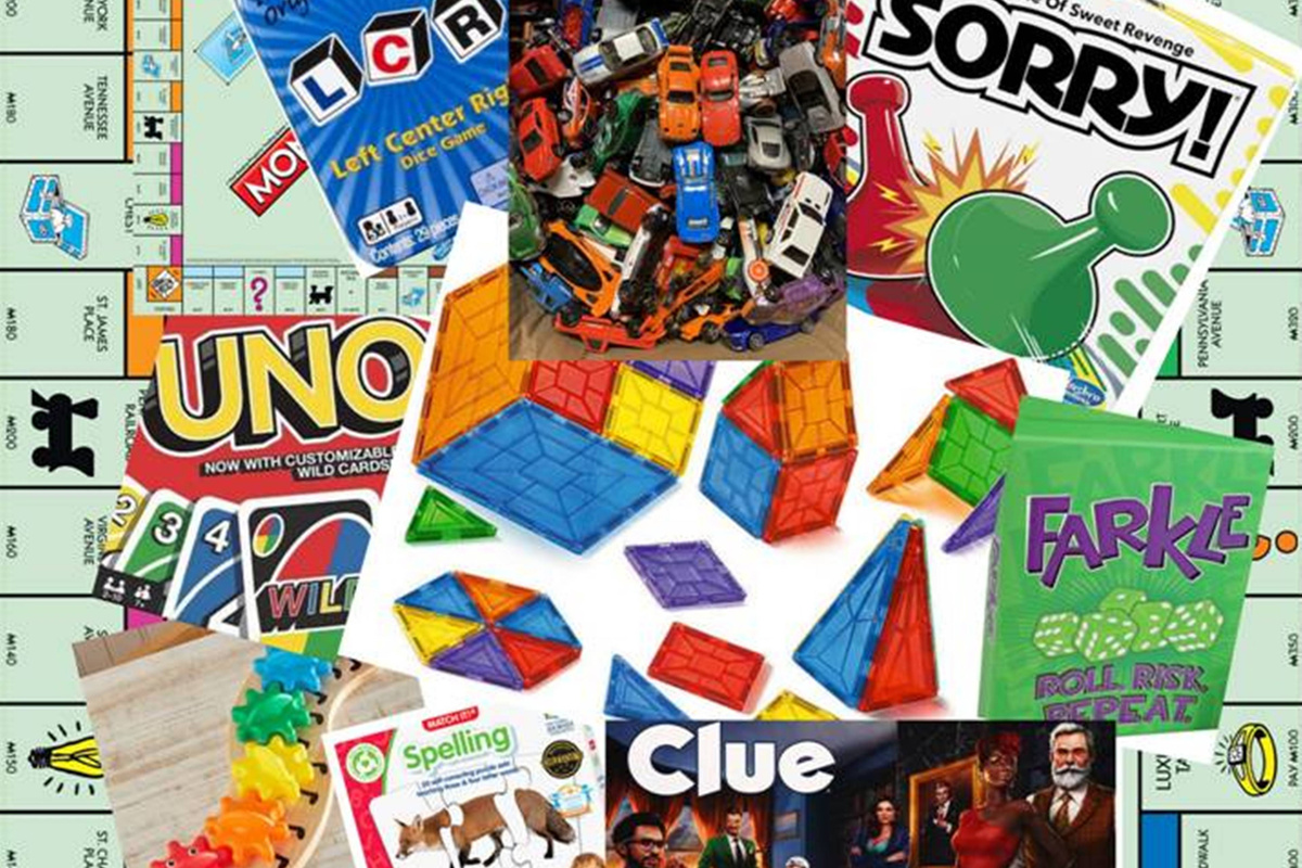 Yes!  We have games, books and toys too.