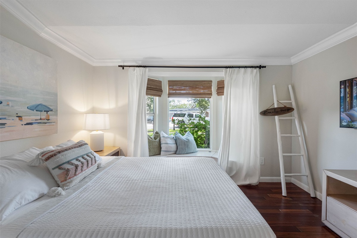Bright and airy space with large windows, filling the room with natural light.
