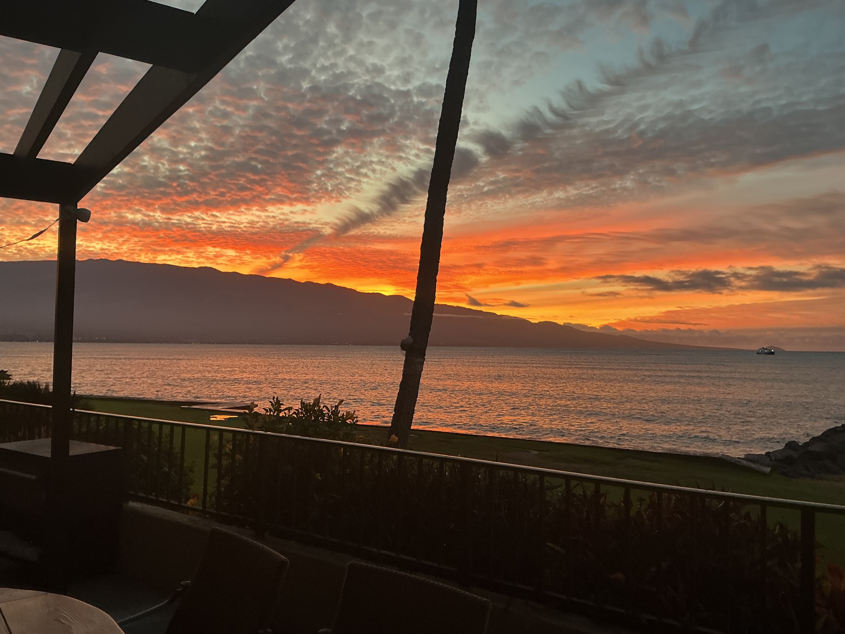Sunrise over Haleakalā from the lanai
