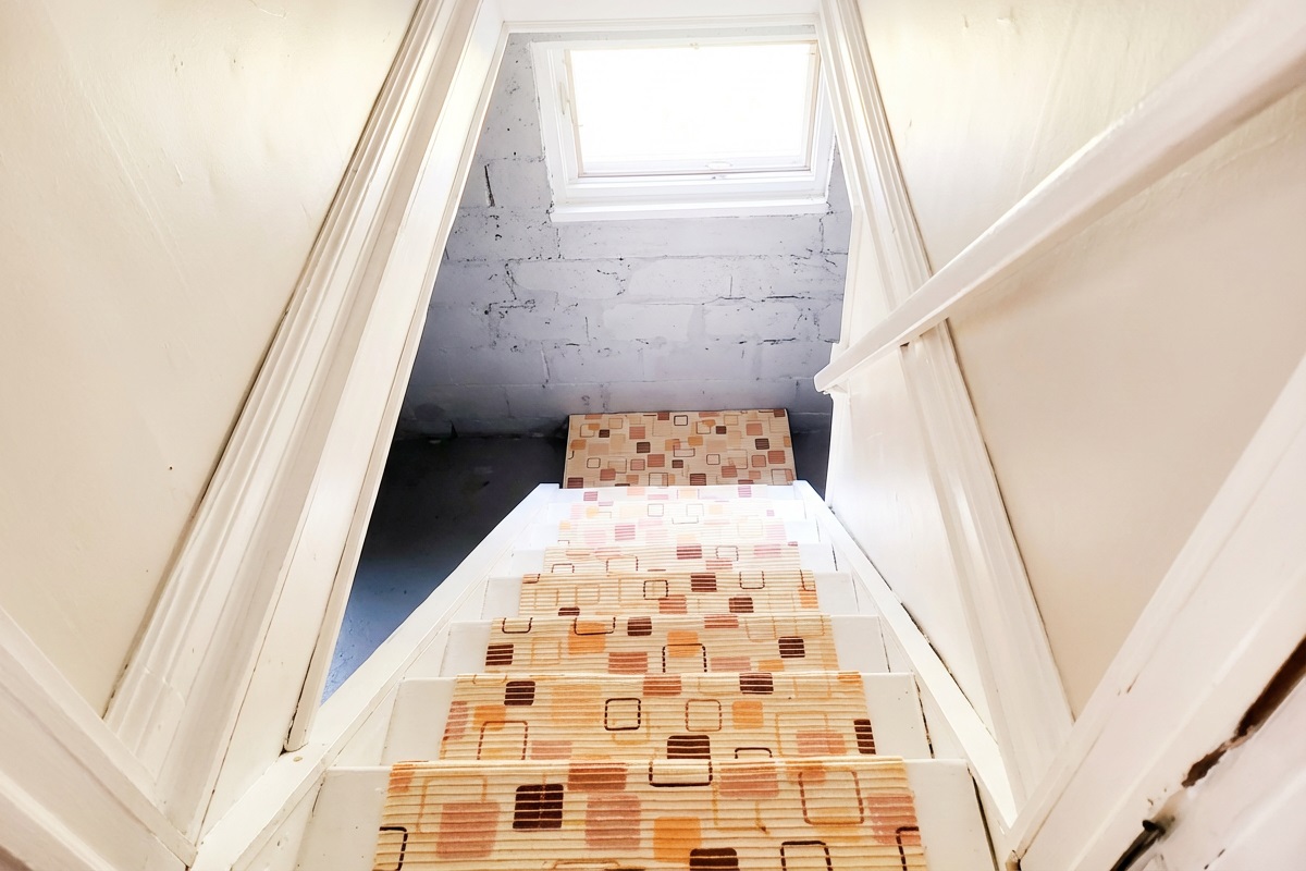 Stairs to the basement laundry