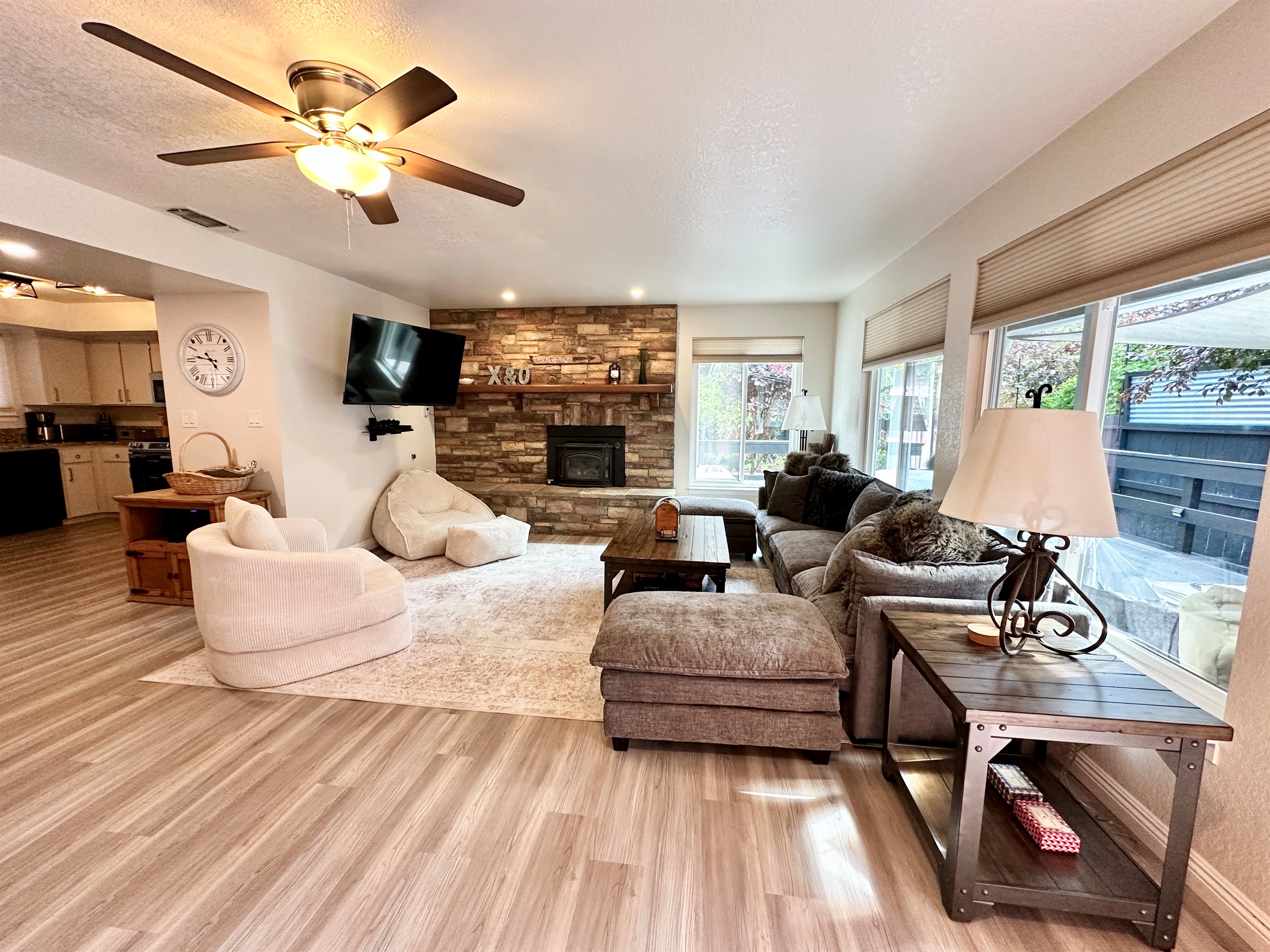 A masterfully designed living room for group relaxation.