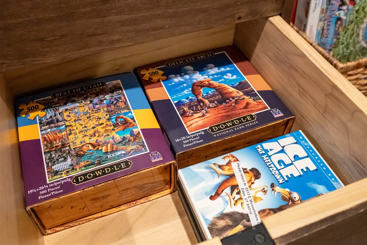 Additional selection of movies and games for guest enjoyment