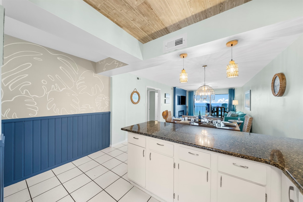 This will be your new happy place with a view like this from the kitchen island.