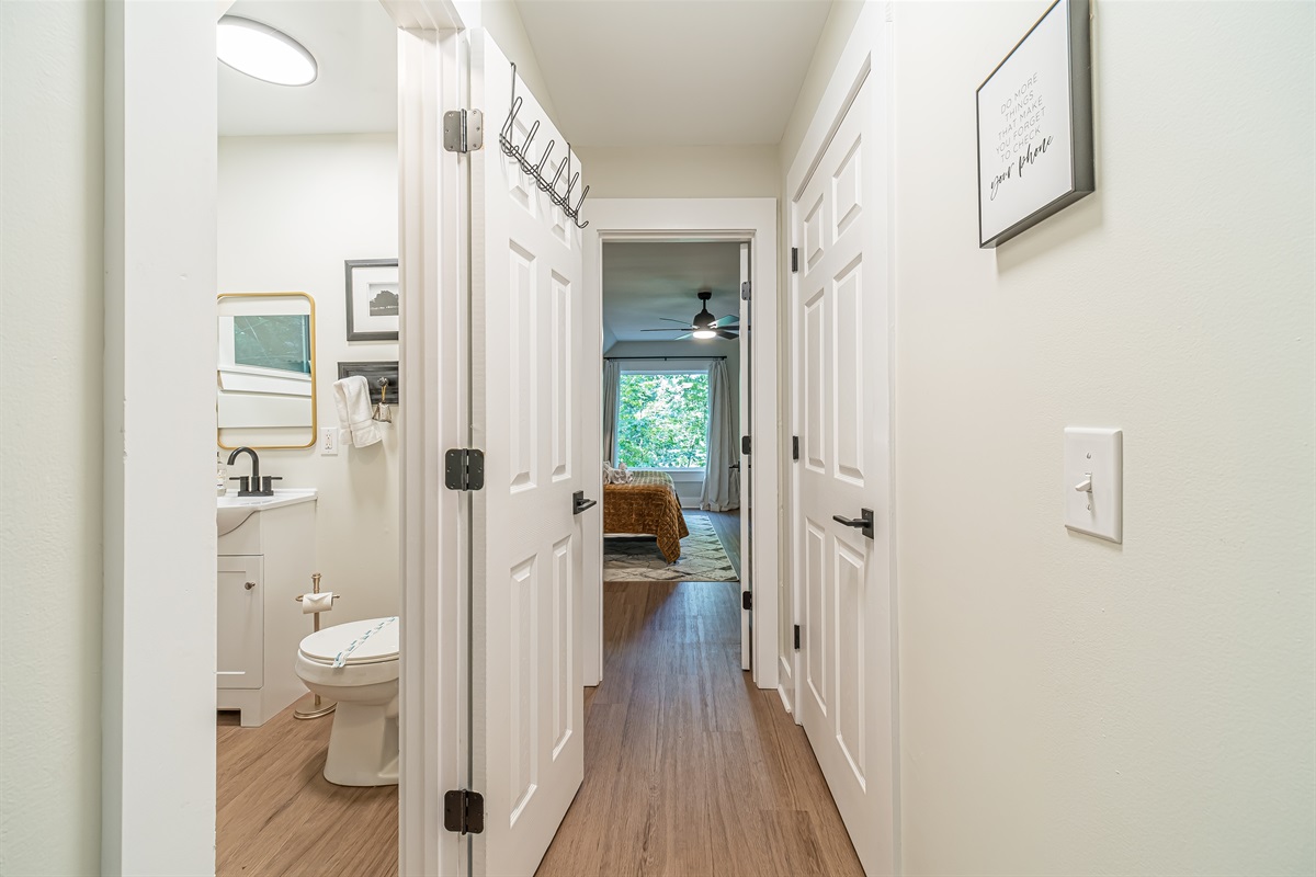 Main Floor Bedroom/Bathroom Hallway