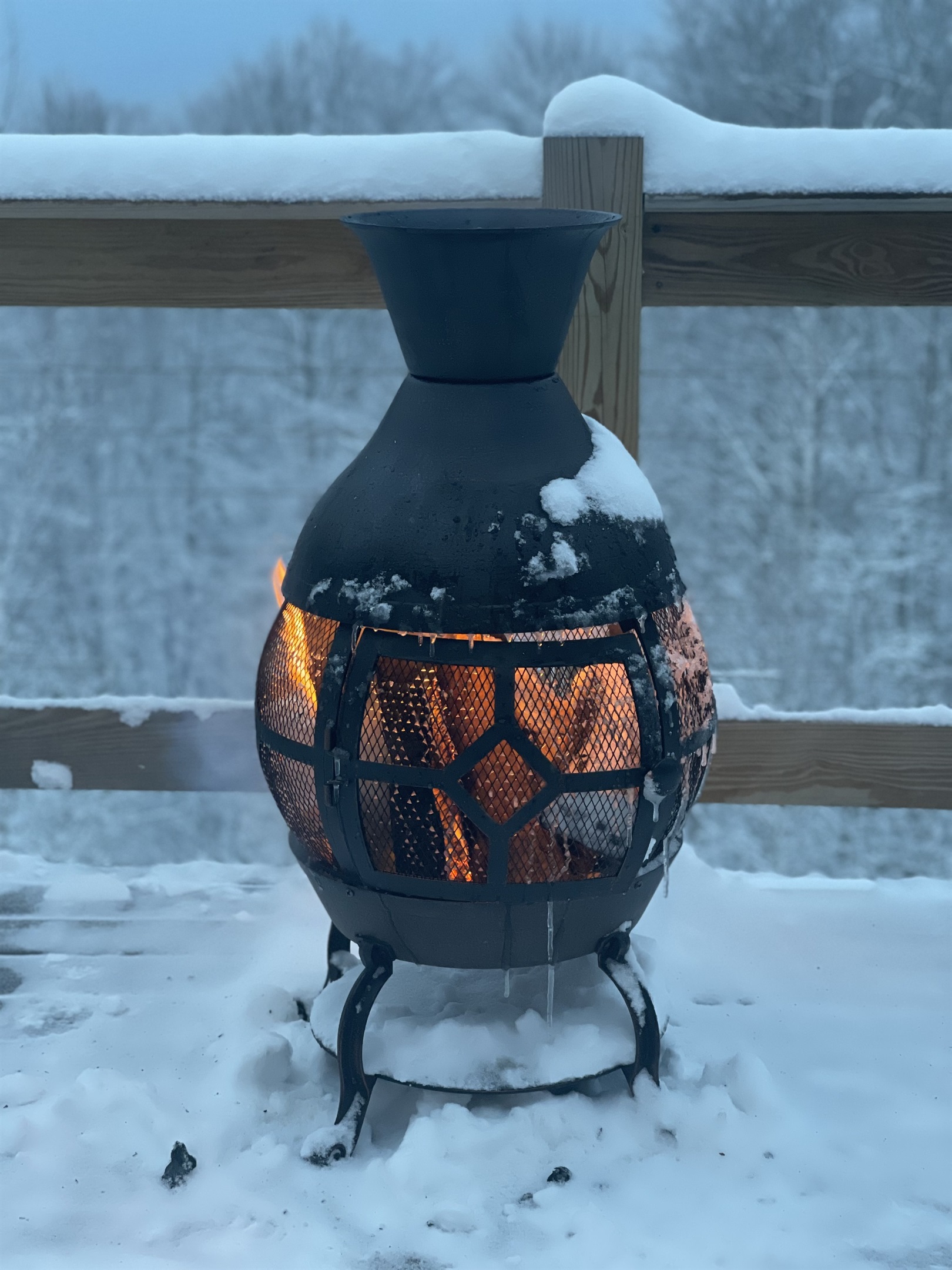 Fireplace to stay warm outdoors