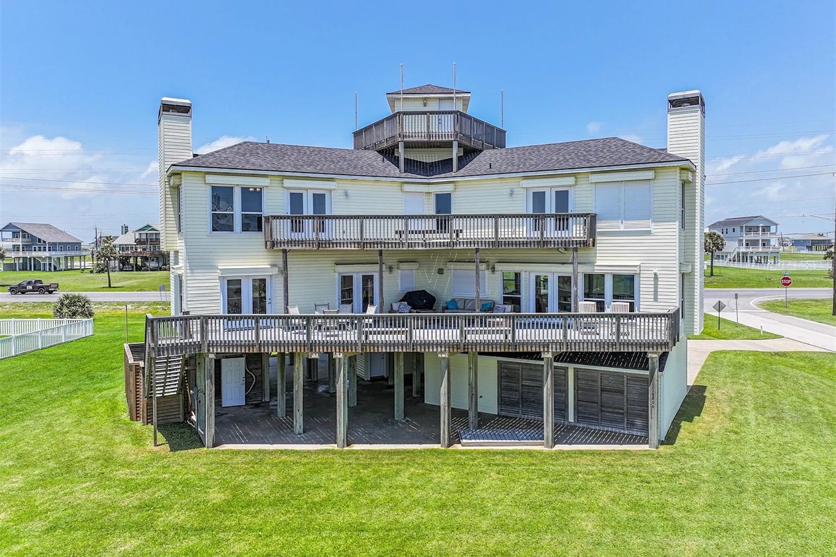 Every bedroom has access to large decks and balconies.