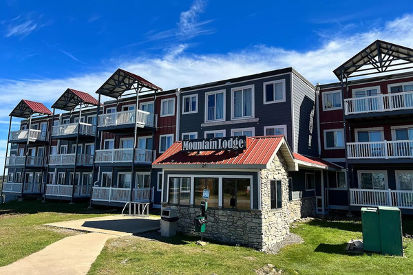 Mountain Lodge exit to slopes adjacent to Ballhooter Lift