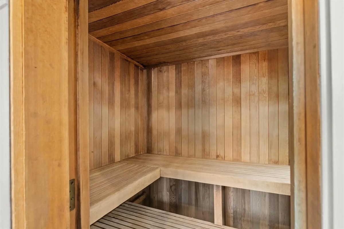 Sauna included in your reservation.