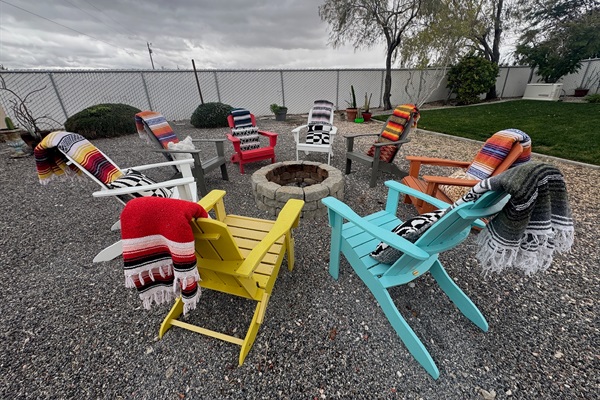 Enjoy time together around the firepit.