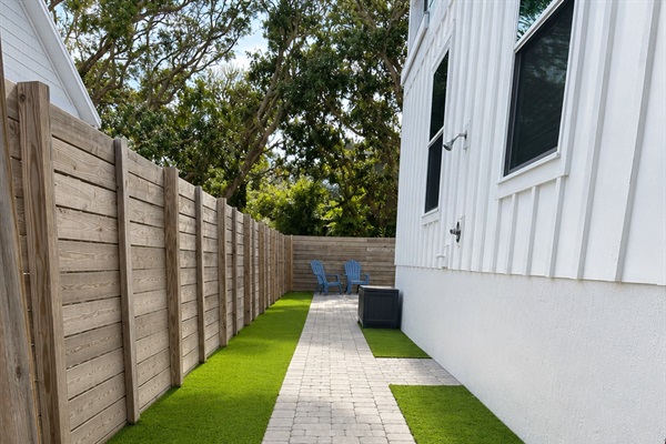 Outdoor shower for beach rinse offs