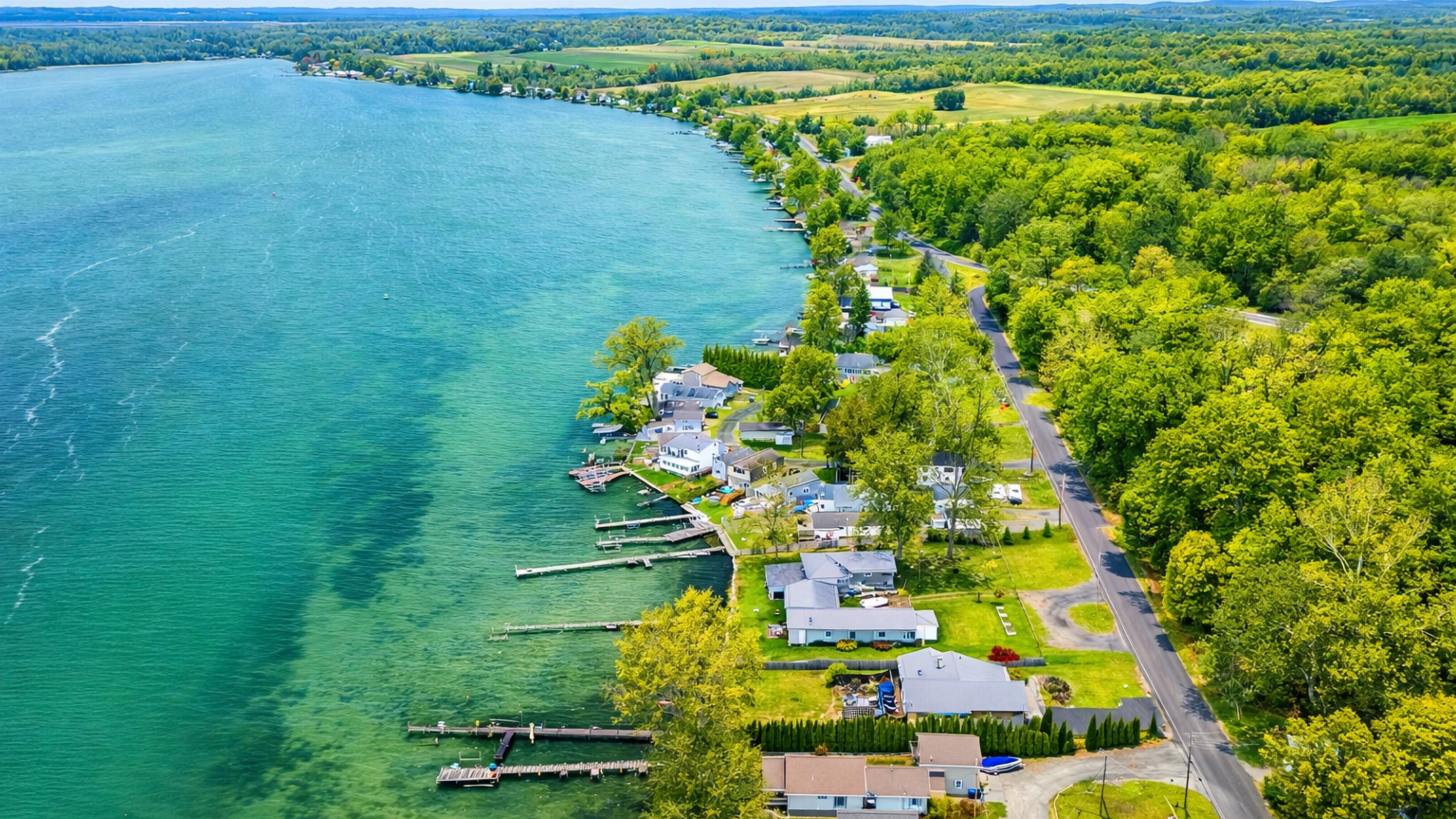 Arial view of the home and  surrounding area
