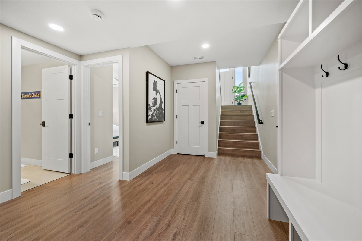 Bright and welcoming hallway connecting the home’s living spaces.
