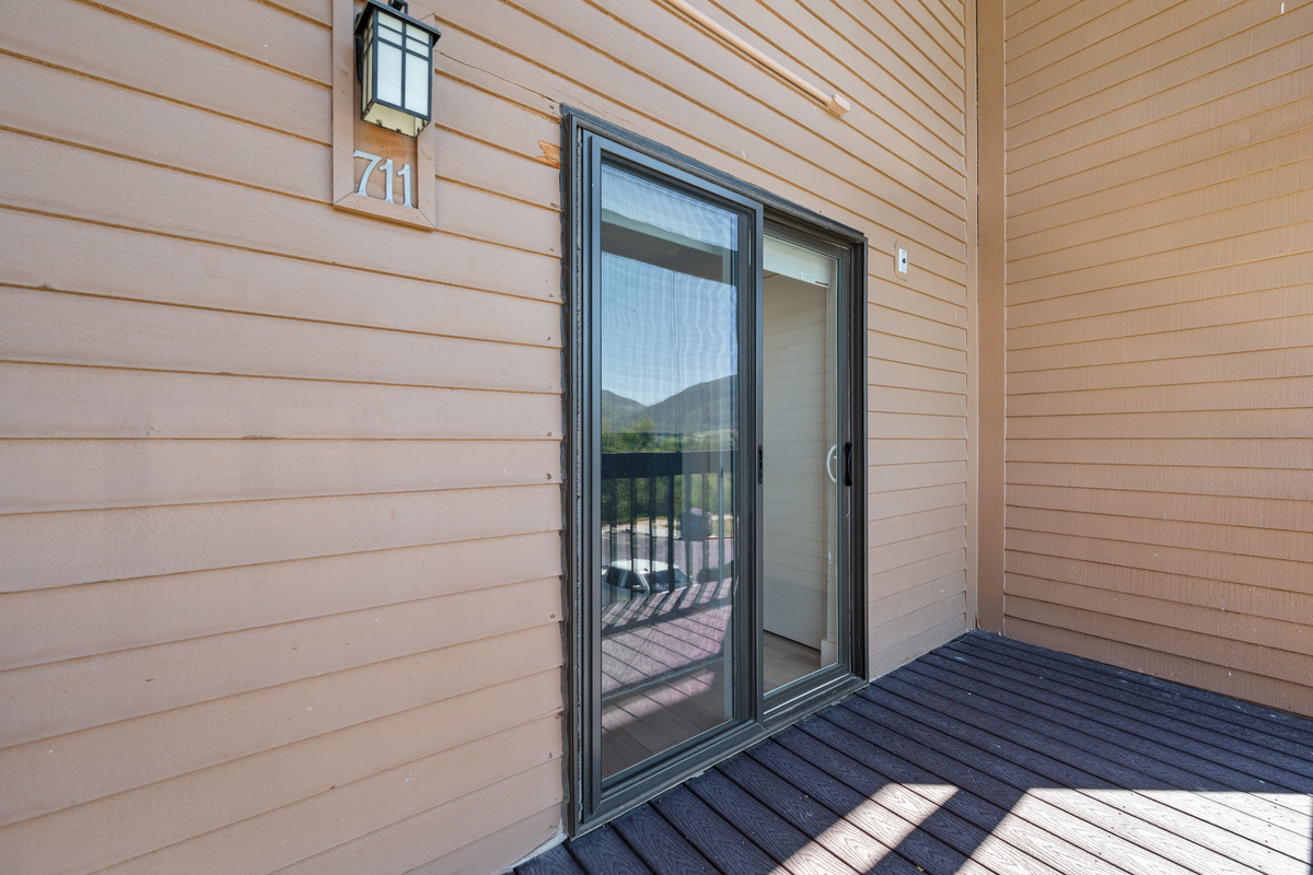 Enjoy fresh mountain air and scenic views from your private outdoor balcony.
