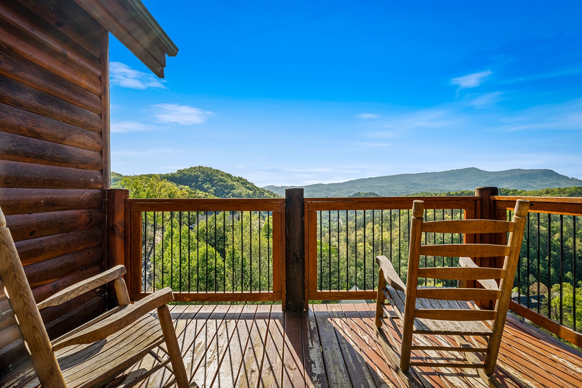 Mountain view from one of our private deck