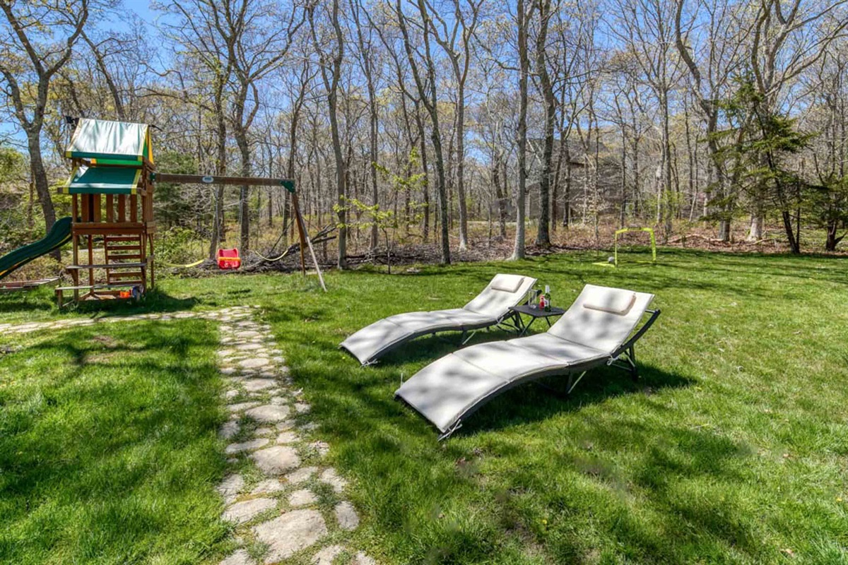 Back Yard and play areas