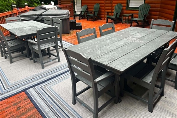 2 Dining Table and Chairs Sets (Seating 12 people) plus 4 chairs = 16 People