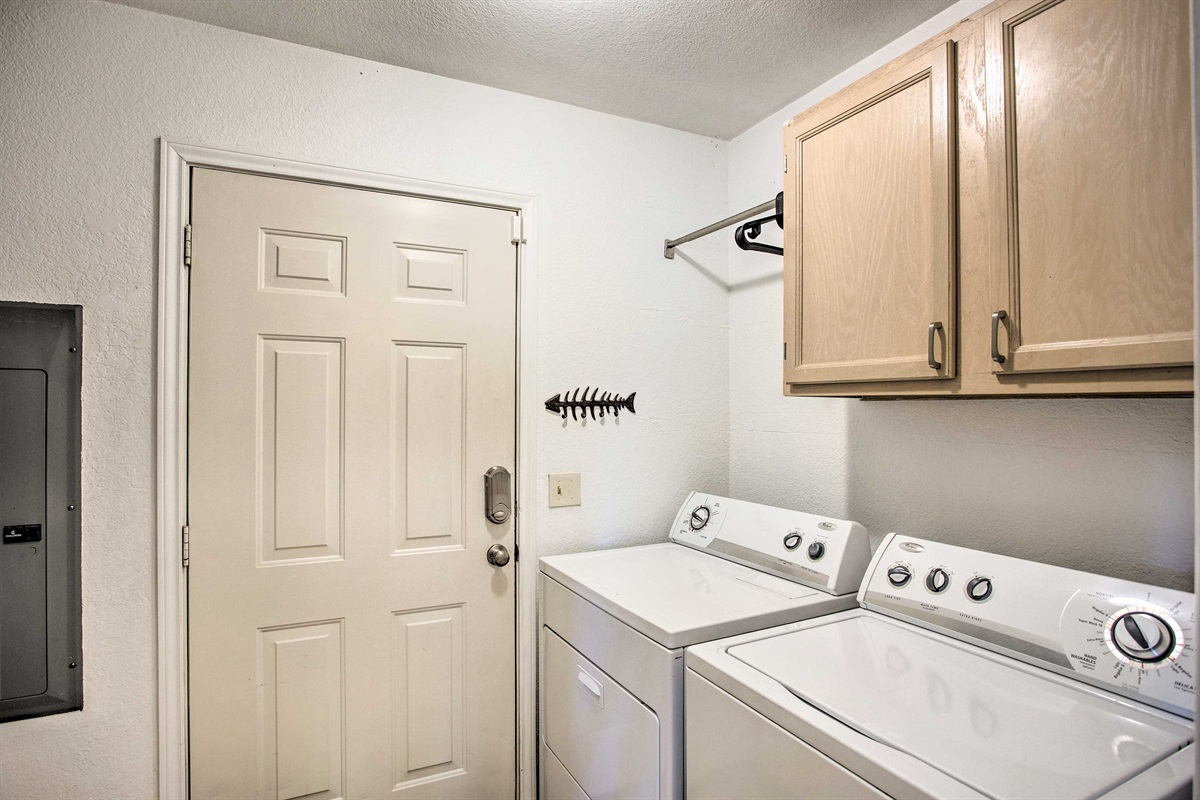 Full size washer & dryer.