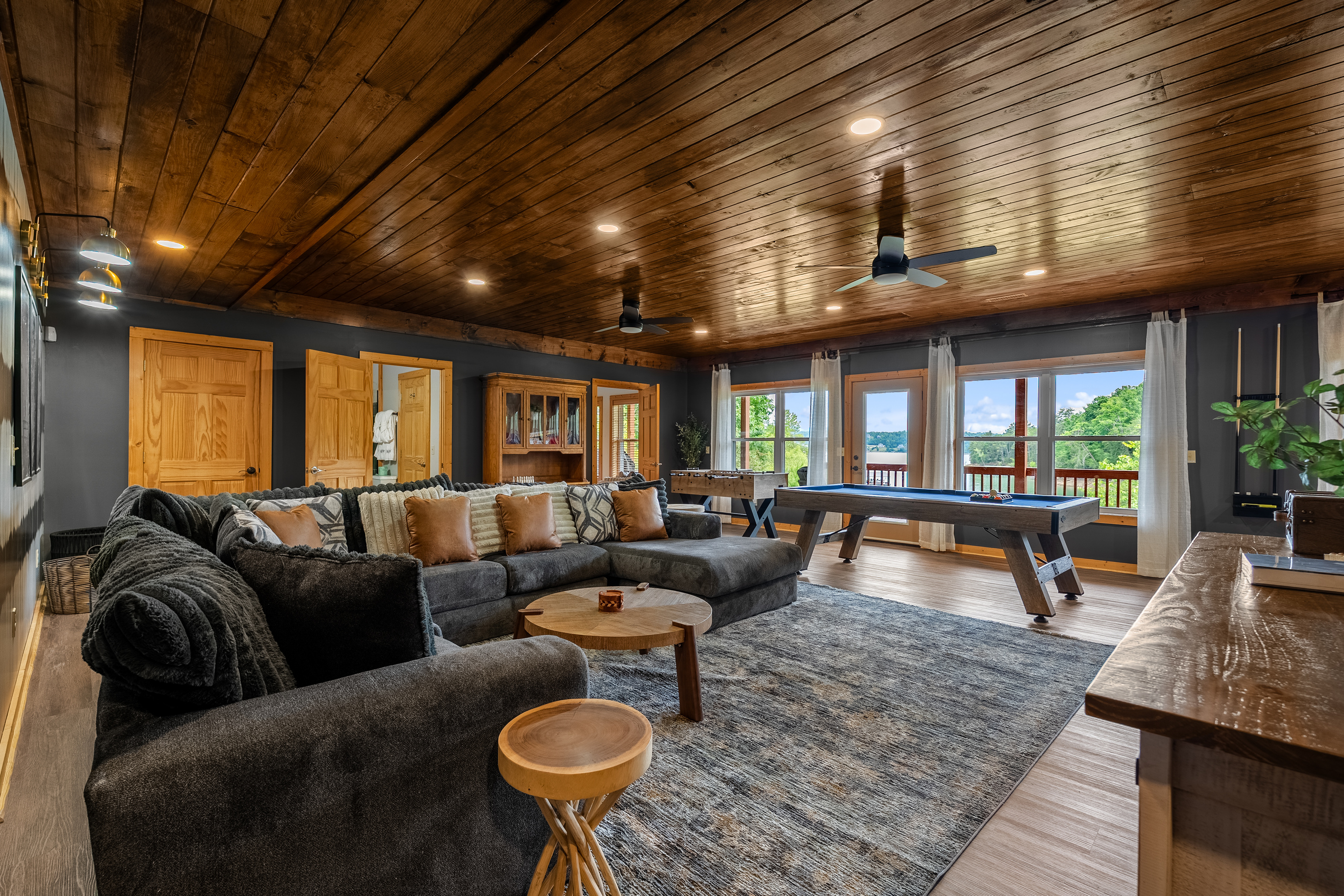 Stunning basement for creating family memories