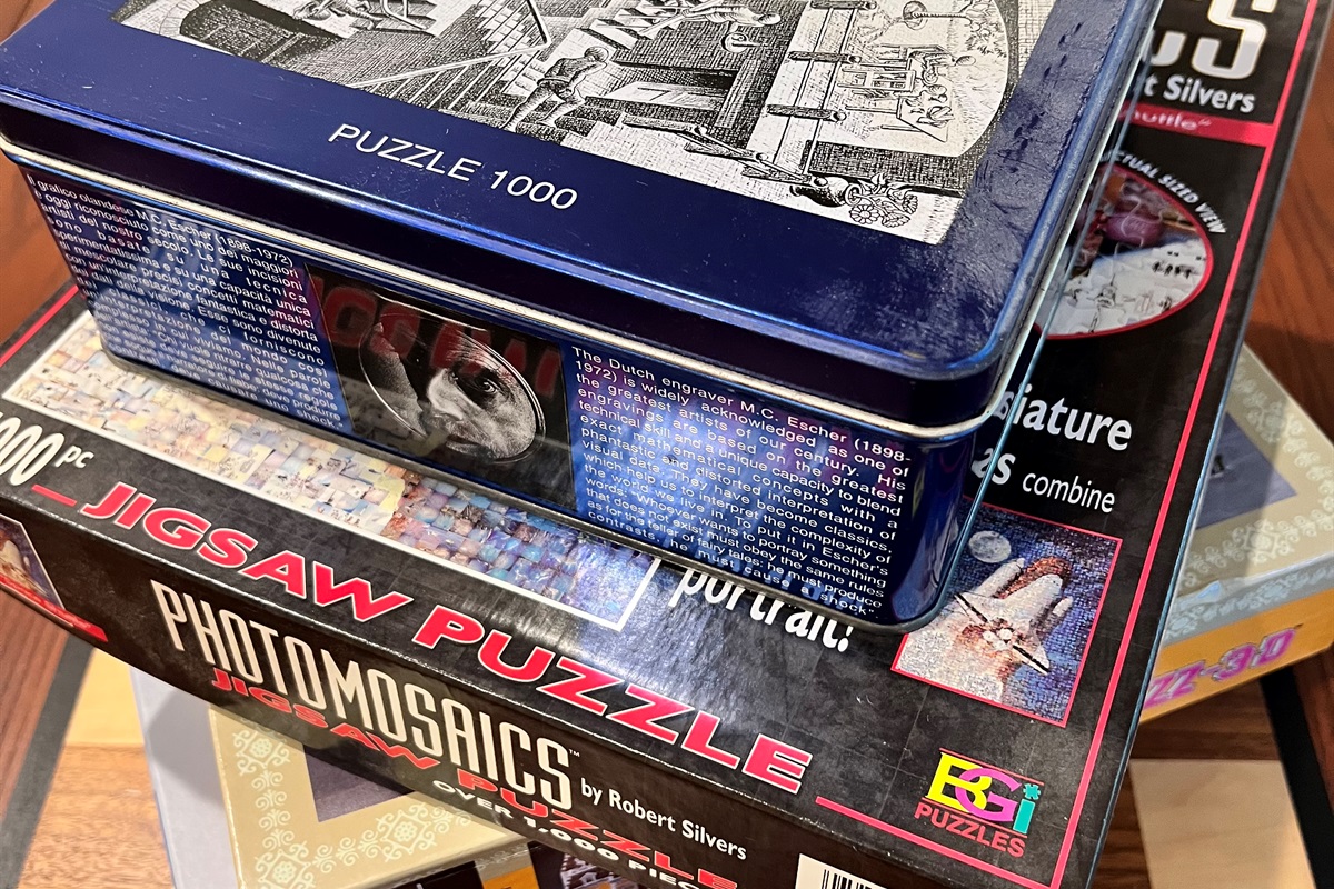 Bring your own puzzles and games or enjoy the ones here in the game room.