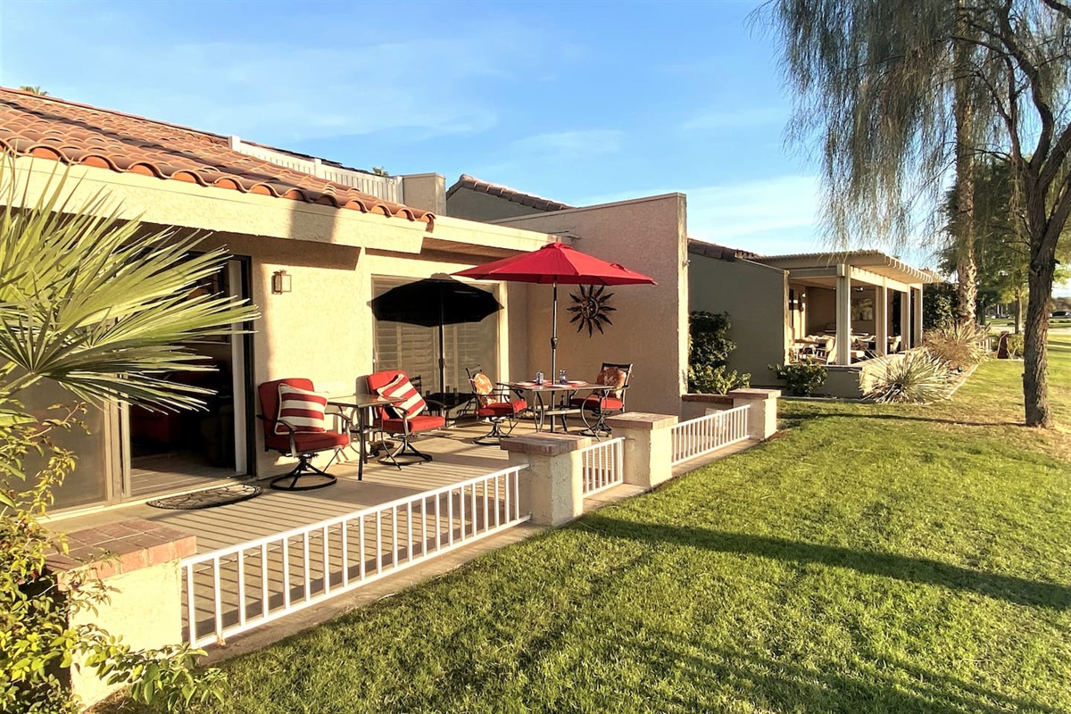 Welcome to Desert Blossom House!  What a great place to start your vacation enjoying the sun on the patio...