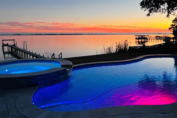 This is a typical sunset you'll experience over The Santa Rosa Sound.