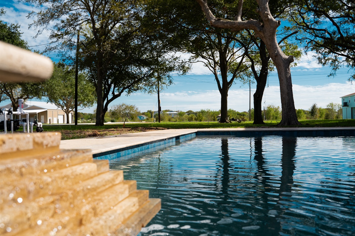 Imagine relaxing in the pool, watching the sun set!