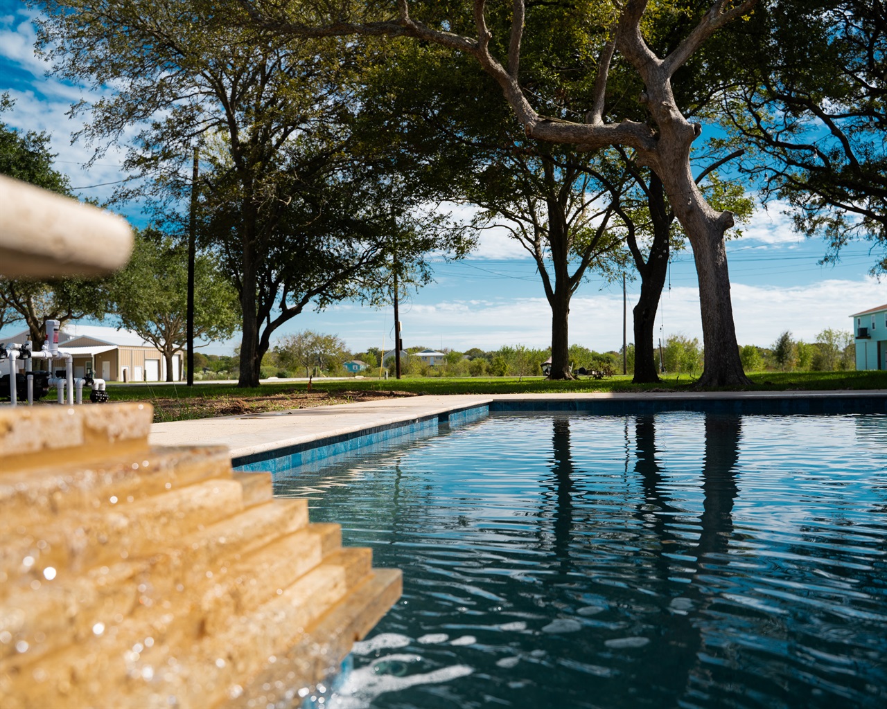 Imagine relaxing in the pool, watching the sun set!