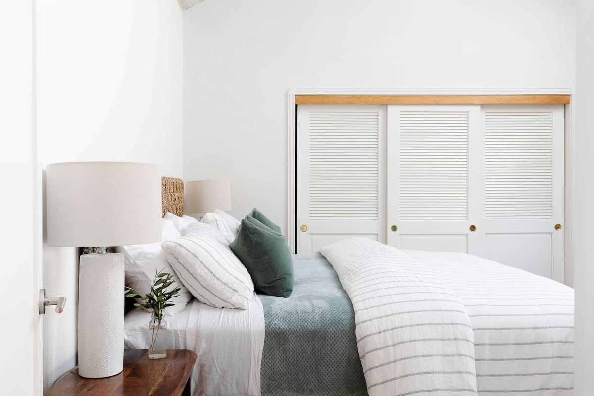 Master bedroom with adjoining master bath, King bed, Soaking tub, large shower