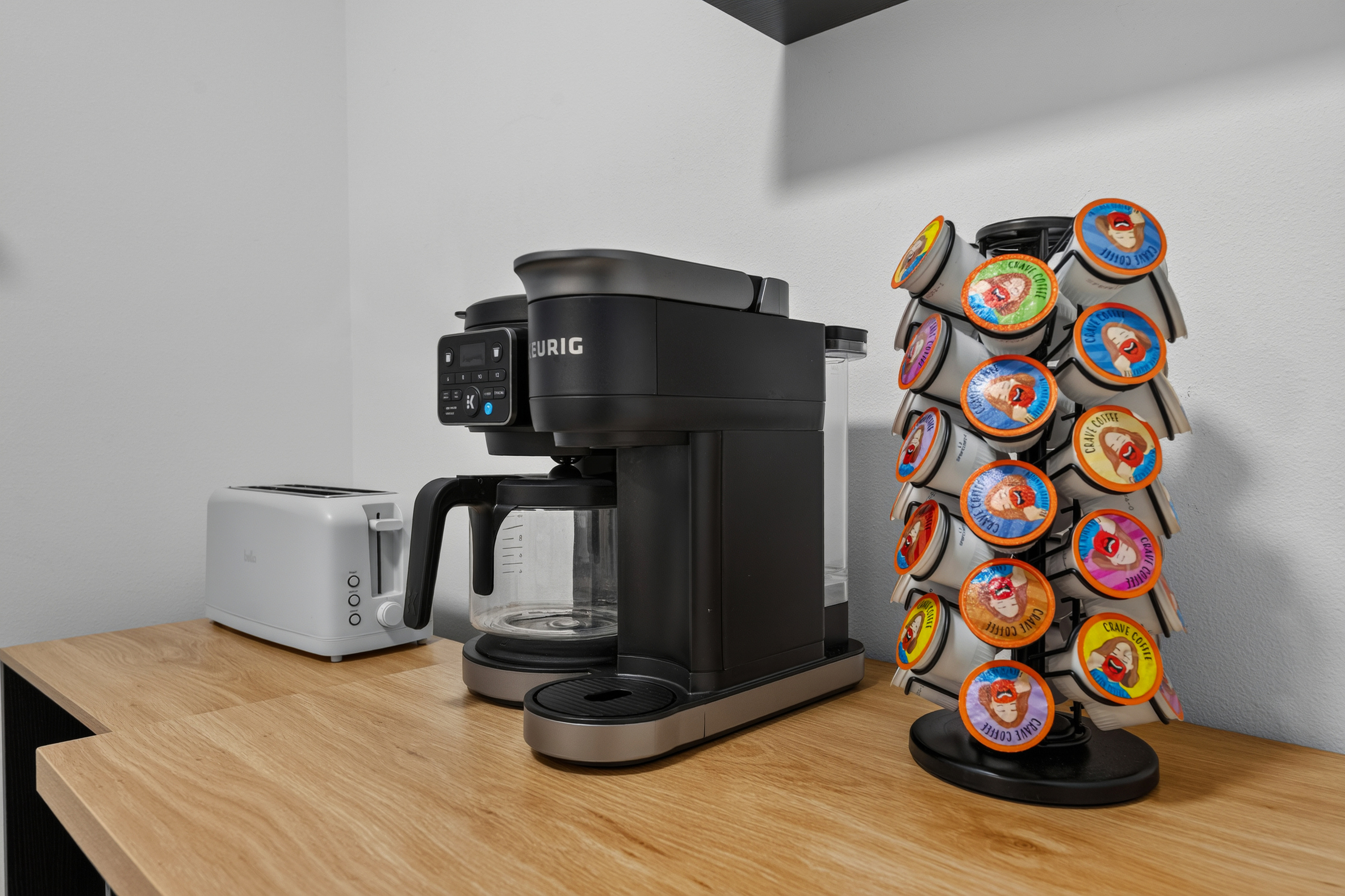 We provide, ground coffee, k-cups and tea for your stay