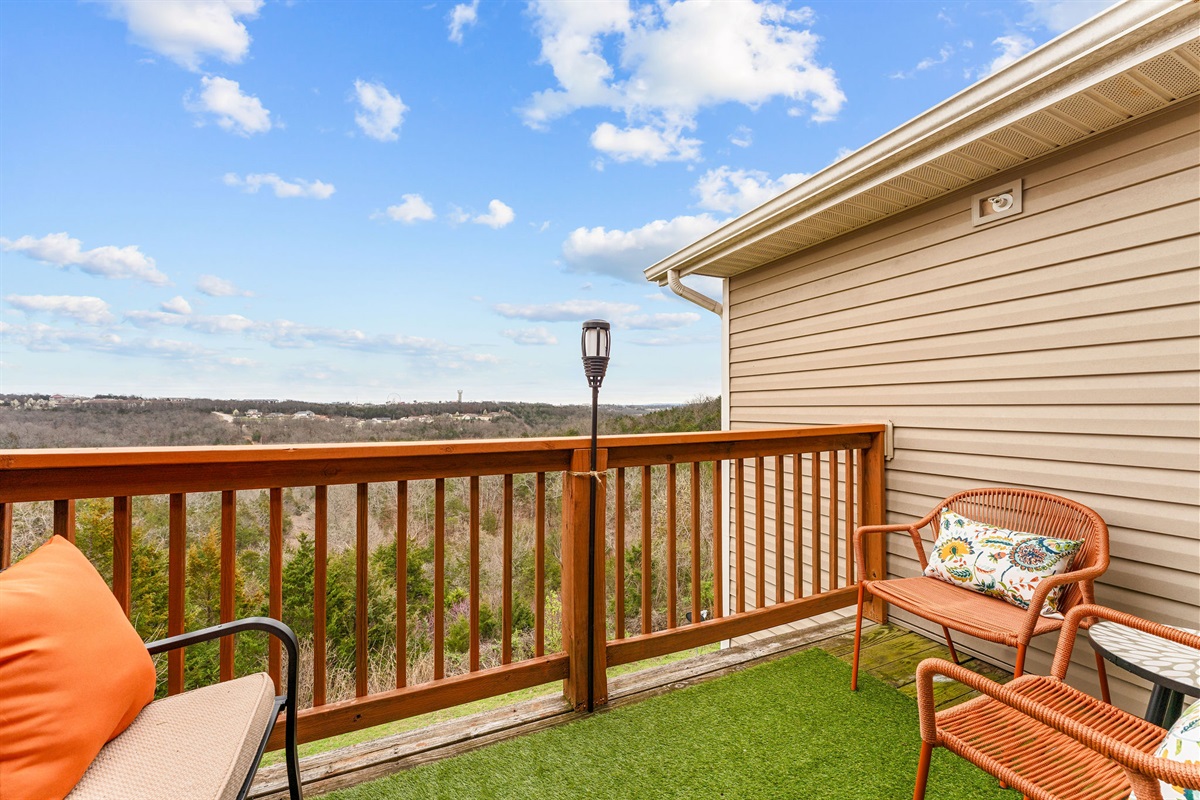 Private balcony with scenic valley views
