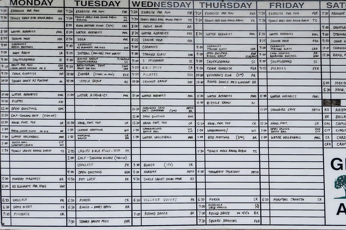 An example of activities available during the winter months!