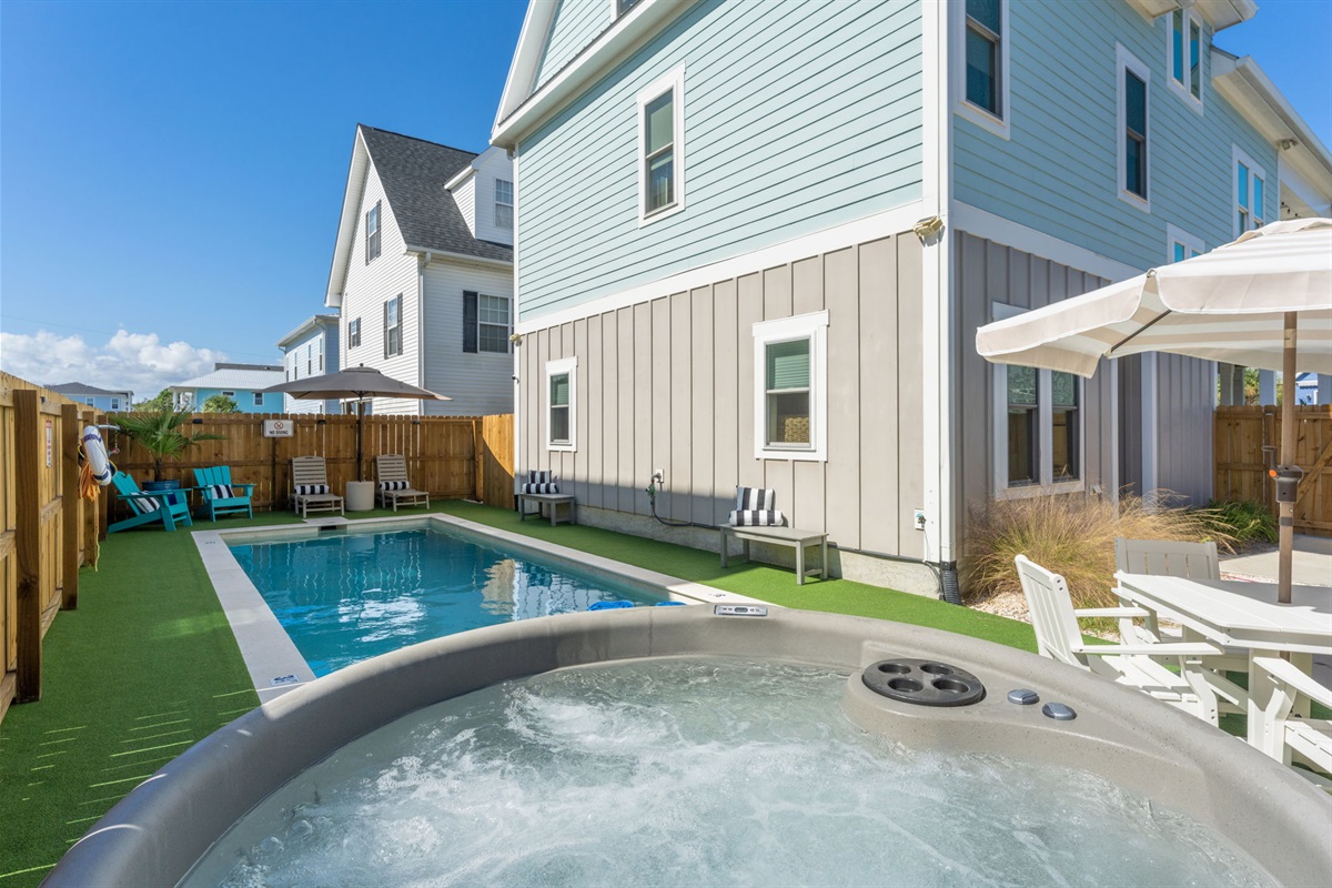 Your private Carolina Beach oasis — pool, hot tub, and space to unwind.