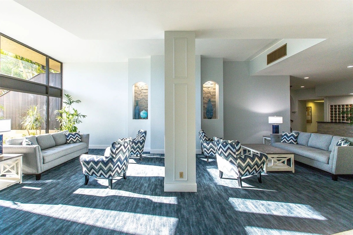 Spacious clubhouse perfect for events, relaxing, or remote work days.