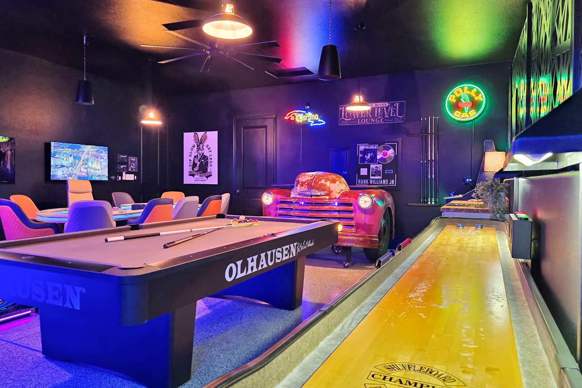 14-foot shuffleboard table!