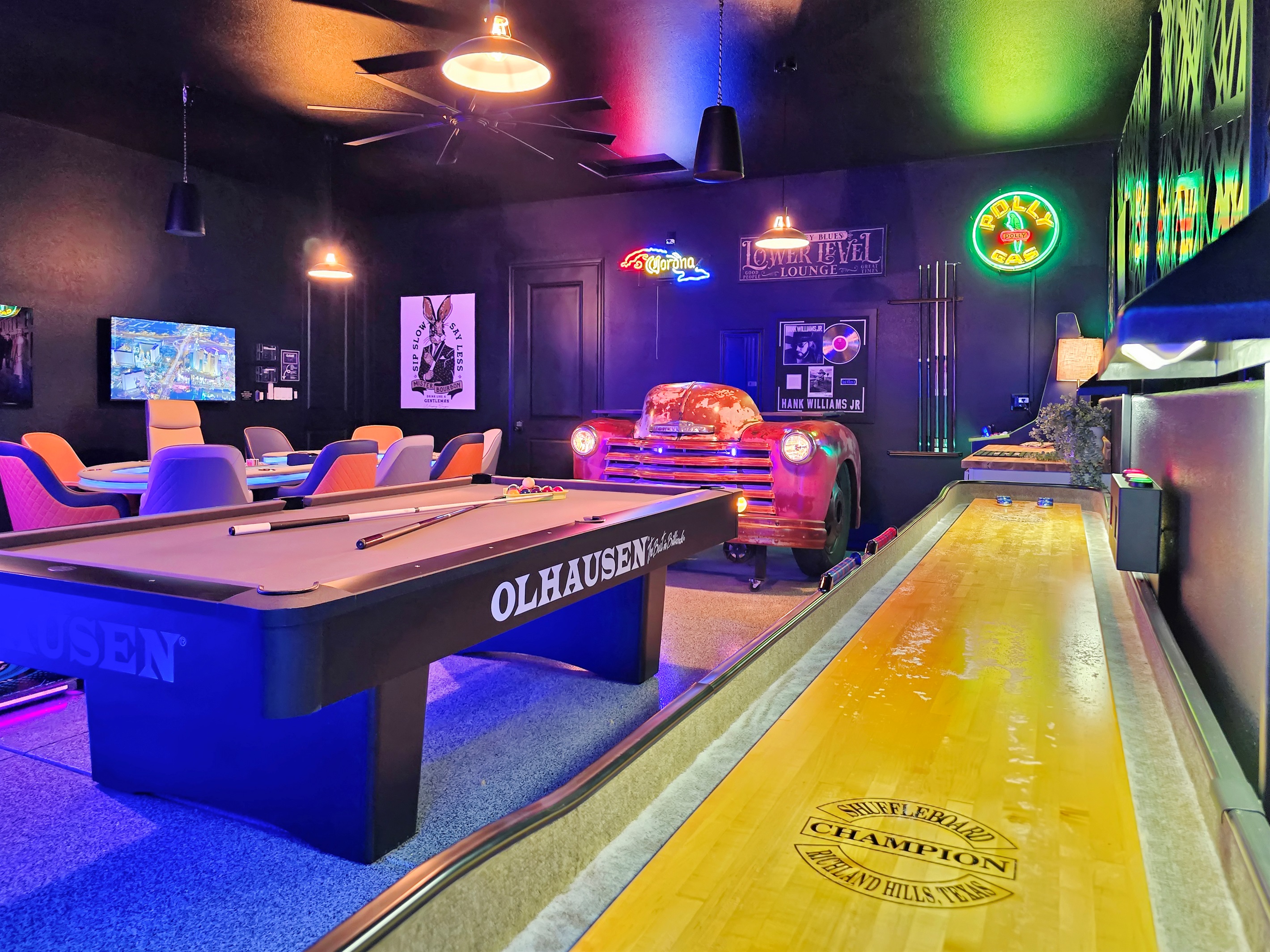 14-foot shuffleboard table!