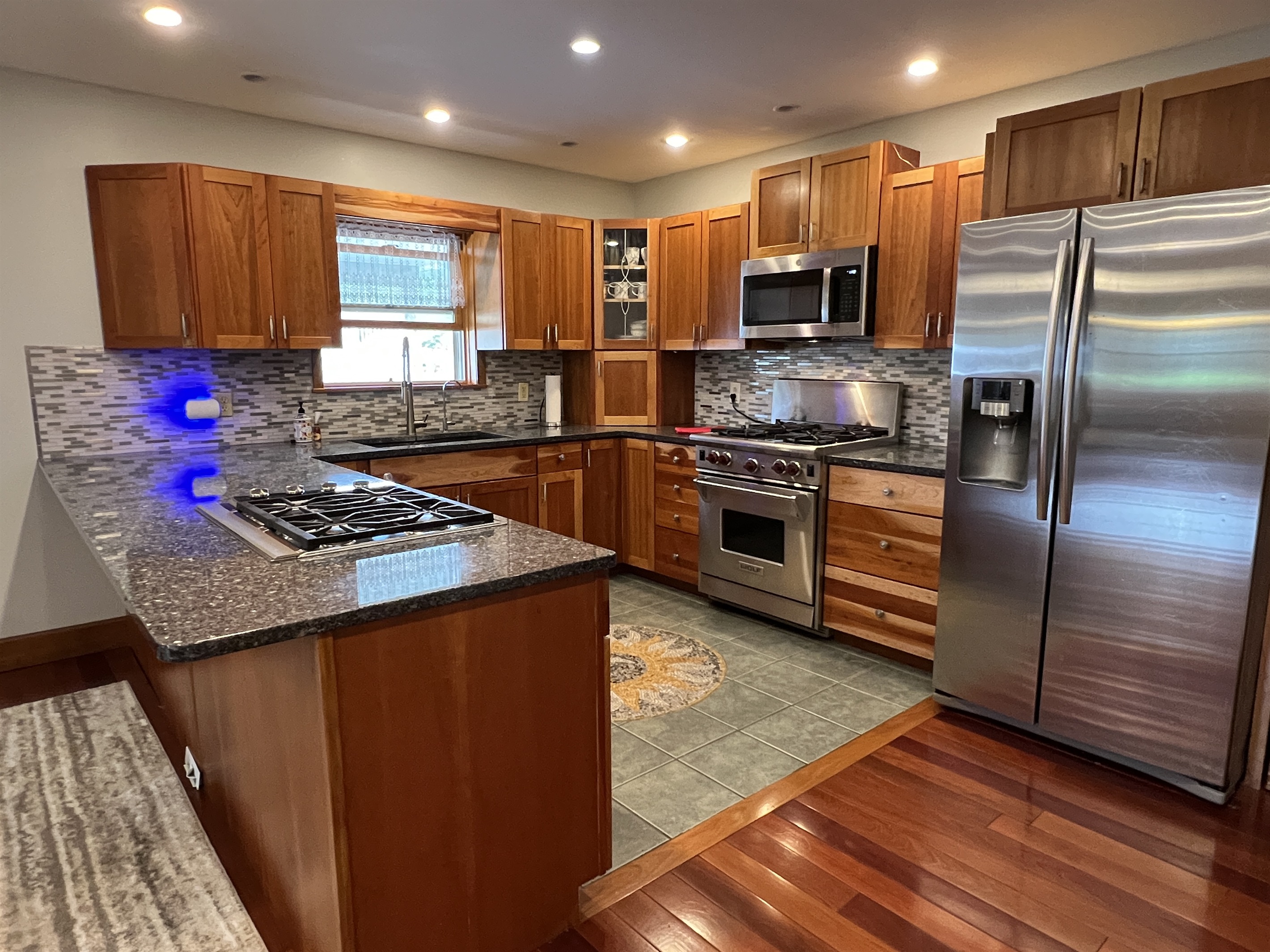 Renovated kitchen with stainless appliances