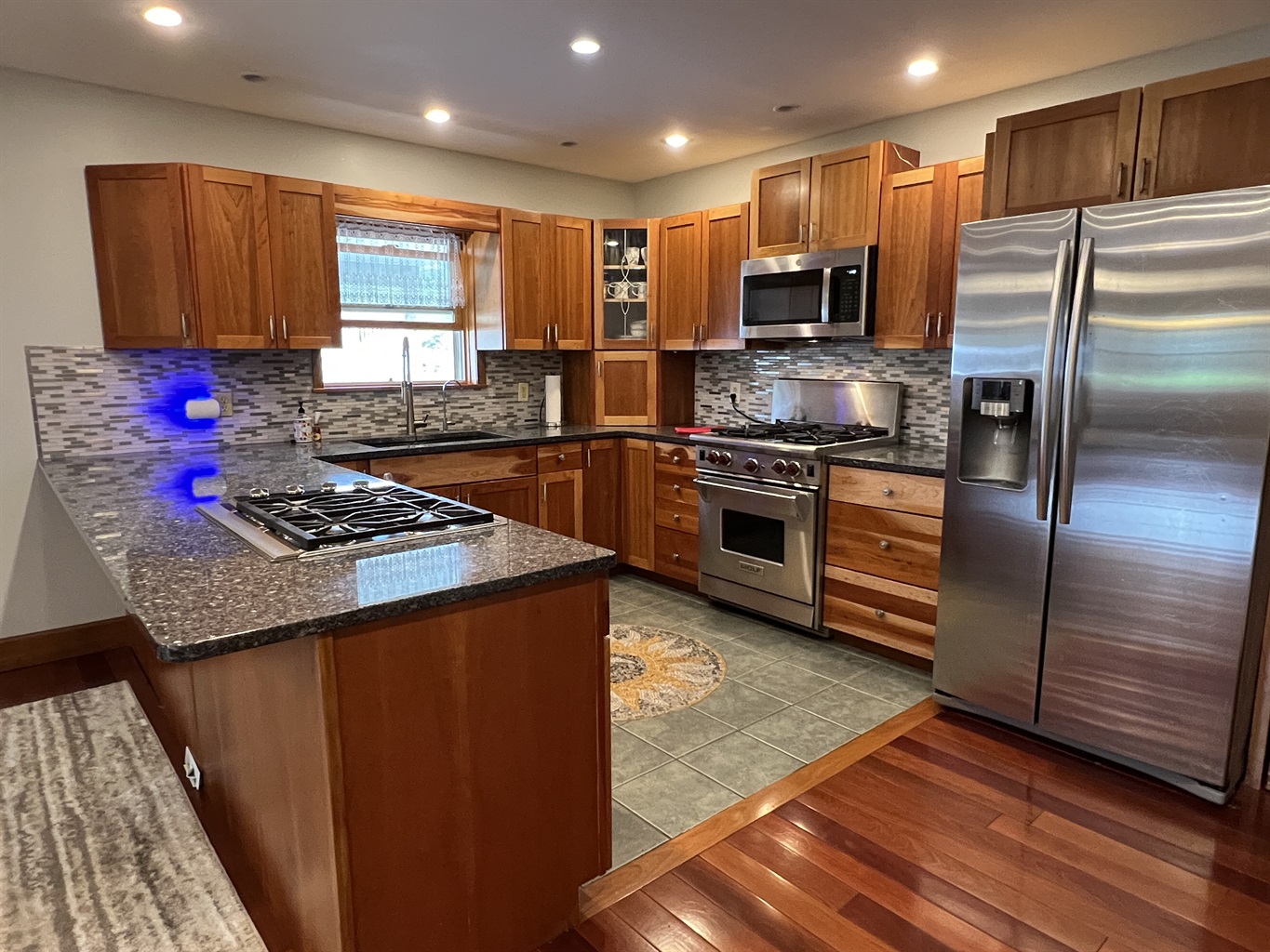 Renovated kitchen with stainless appliances