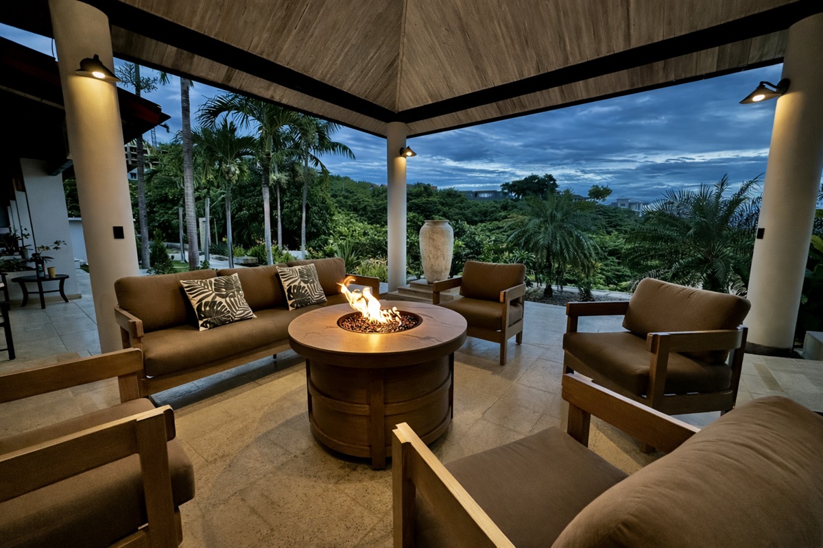 outdoor Terrace firepit 