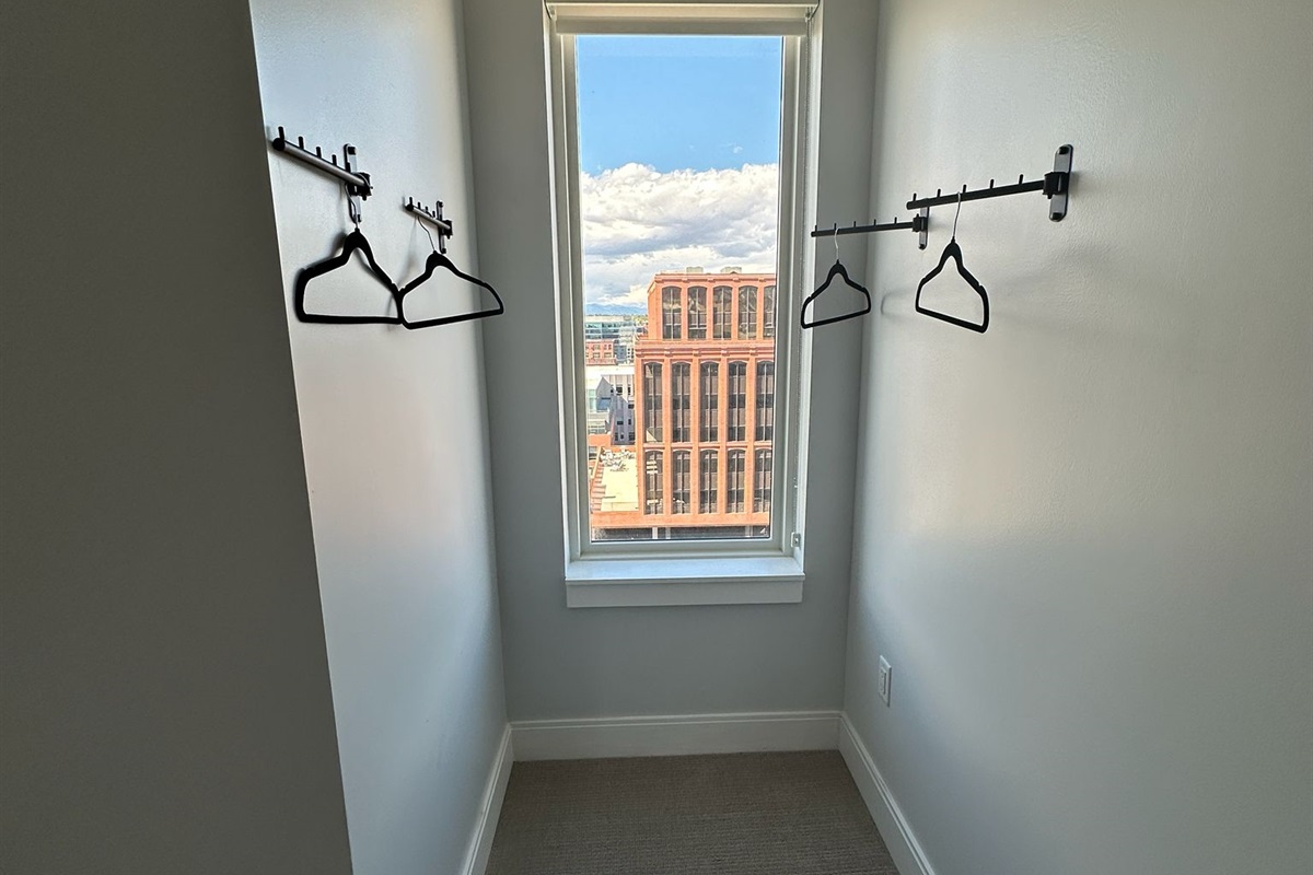 Are for clothes hanging in main bedroom